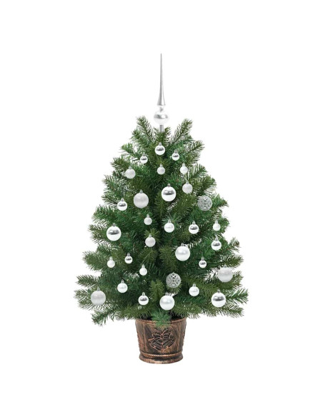 Albero di Natale artificiale con 150 LED Verde 90 cm PE e PVC