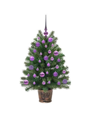 Albero di Natale artificiale con 150 LED Verde 95 cm PE e PVC