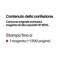 HP Cartuccia originale inchiostro magenta ad alta capacità 951XL 2