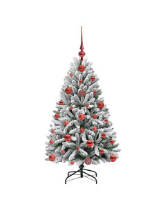 Albero di Natale artificiale Verde e Bianco 120 cm