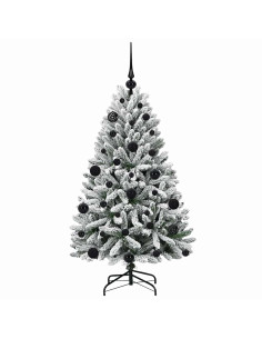 Albero di Natale artificiale Verde e Bianco 120 cm