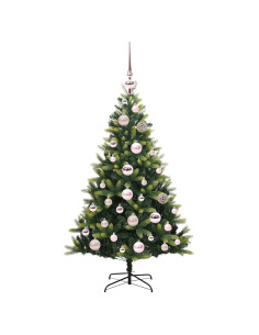 Albero di Natale Artificiale Pieghevole 150 LED Verde 120 cm