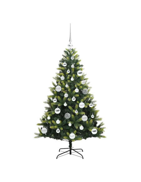Albero di Natale Artificiale Pieghevole 150 LED Verde 120 cm