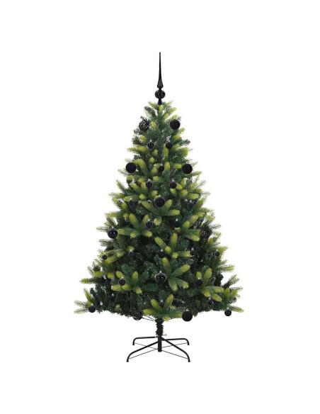 Albero di Natale Artificiale Pieghevole 150 LED Verde 150 cm