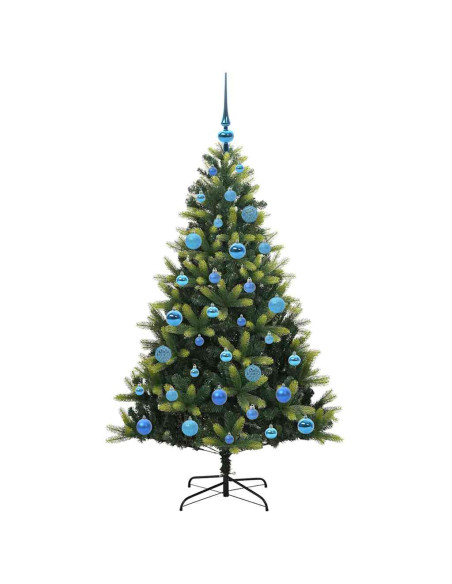 Albero di Natale Artificiale Pieghevole 150 LED Verde 150 cm