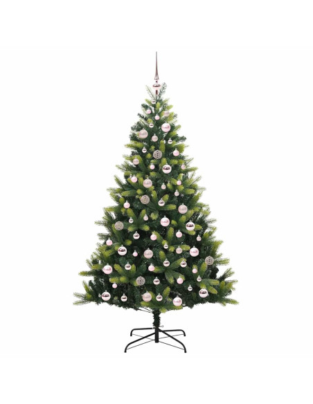 Albero di Natale Artificiale a Cerniera 300 LEDs Verde 180 cm