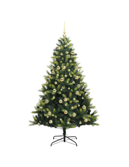 Albero di Natale Artificiale a Cerniera con 300 LED Verde