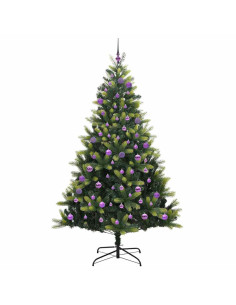 Albero di Natale Artificiale Pieghevole con 300 LED 180 cm