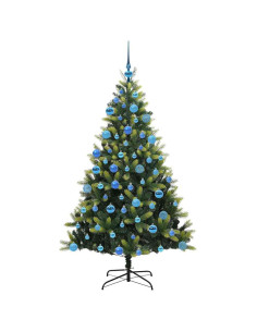 Albero di Natale artificiale a cerniera 300 LED Verde 180 cm