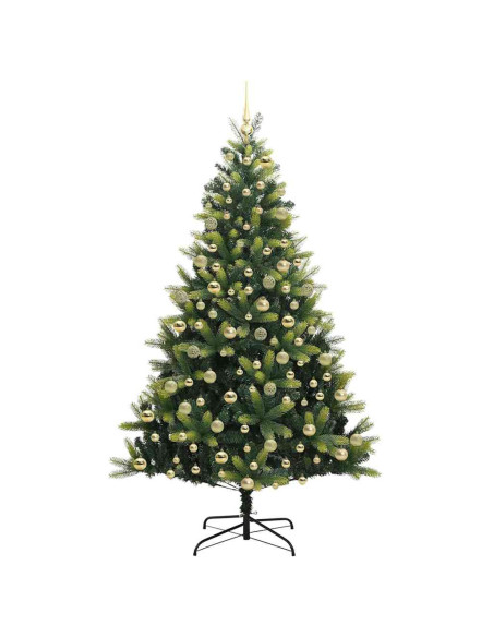 Albero di Natale Artificiale a Cerniera con 300 LED Verde