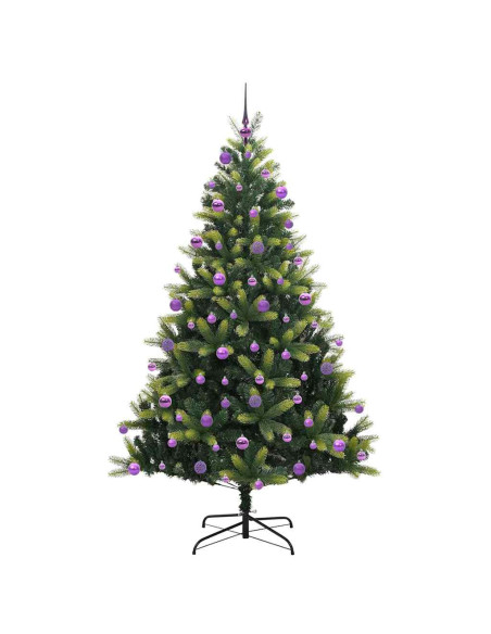 Albero di Natale Artificiale Ad Incastro con 300 LED 210 cm