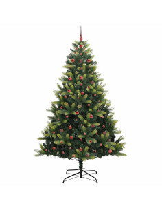 Albero di Natale Artificiale a Cerniera 300 LED Verde 240 cm