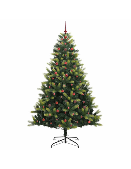 Albero di Natale Artificiale a Cerniera 300 LED Verde 240 cm