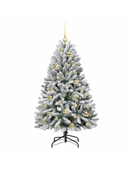 Albero di Natale artificiale Verde e Bianco 120 cm