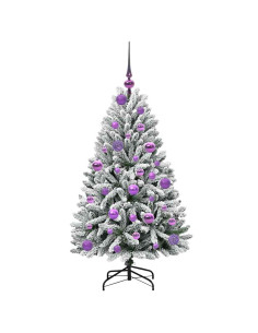 Albero di Natale artificiale Verde e Bianco 120 cm