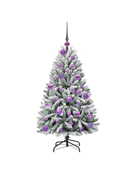 Albero di Natale artificiale Verde e Bianco 120 cm