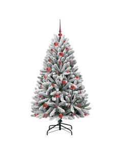 Albero di Natale artificiale Verde e Bianco 150 cm
