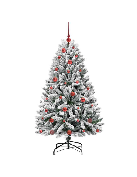 Albero di Natale artificiale Verde e Bianco 150 cm