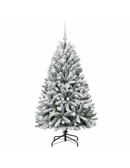 Albero di Natale artificiale Verde e Bianco 150 cm