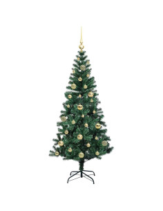 Albero di Natale artificiale con luci integrate Verde 150cm