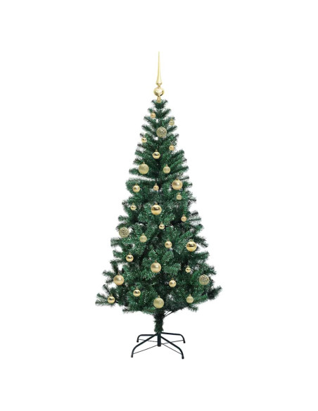 Albero di Natale artificiale con luci integrate Verde 150cm