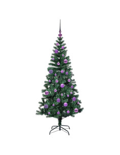 Albero di Natale artificiale con luci integrate Verde 150cm