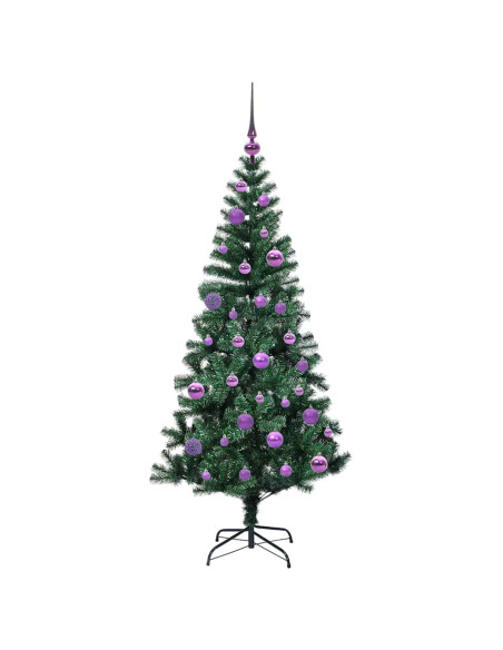 Albero di Natale artificiale con luci integrate Verde 150cm