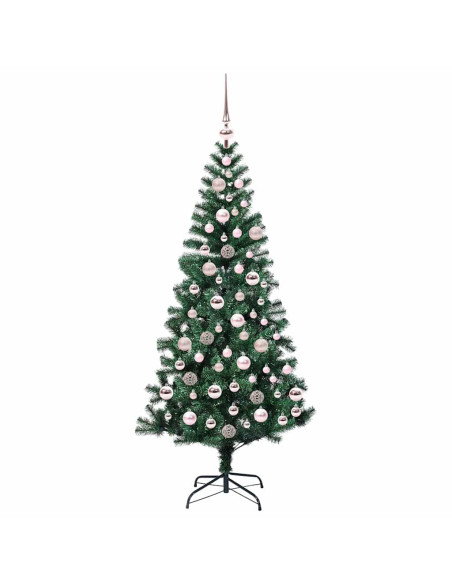 Albero di Natale artificiale con luci integrate Verde 180 cm