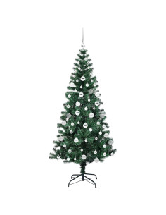 Albero di Natale artificiale con luci integrate Verde 180 cm