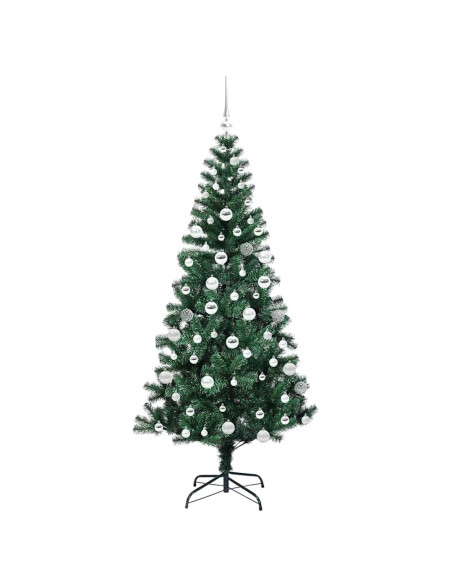 Albero di Natale artificiale con luci integrate Verde 180 cm