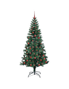 Albero di Natale artificiale con luci integrate Verde 210 cm