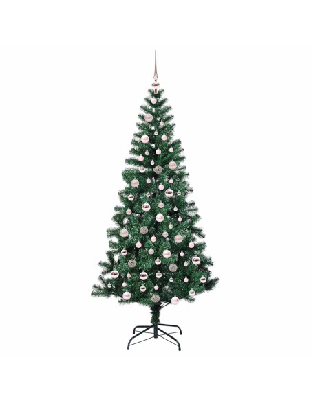 Albero di Natale artificiale con luci integrate Verde 210 cm