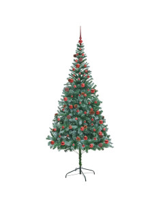 Albero di Natale artificiale Verde 210 cm PVC e Acciaio