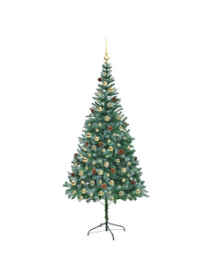 Albero di Natale artificiale Verde 210 cm PVC e Acciaio