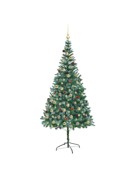 Albero di Natale artificiale Verde 210 cm PVC e Acciaio