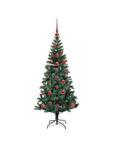 Albero di Natale artificiale con luci integrate Verde 120cm