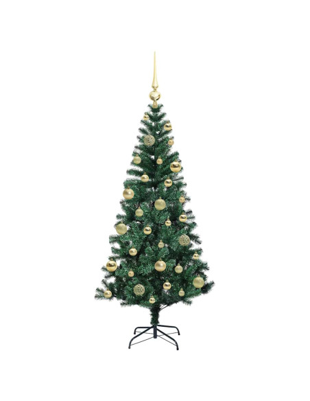 Albero di Natale artificiale con luci integrate Verde 120cm