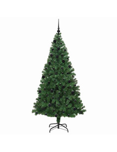 Albero di Natale artificiale con 300 LED Verde 210 cm