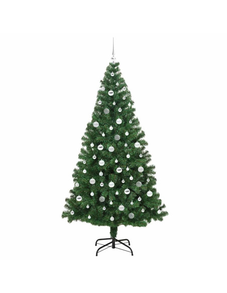 Albero di Natale artificiale con 300 LED Verde 210 cm