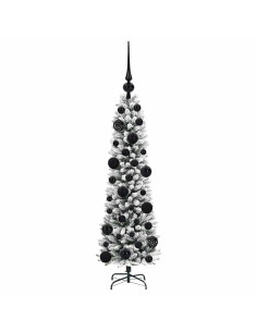 Albero di Natale artificiale con 150 LED Verde e bianco 120 cm