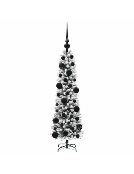 Albero di Natale artificiale con 150 LED Verde e bianco 120 cm