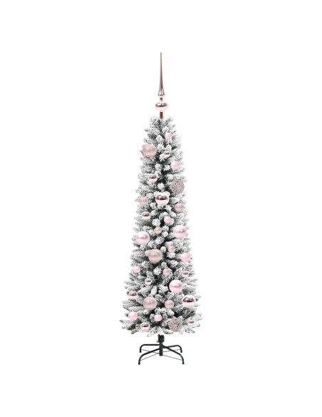 Albero di Natale artificiale con 150 LED Verde e bianco 120 cm