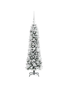 Albero di Natale artificiale con 150 LED Verde e bianco 120 cm