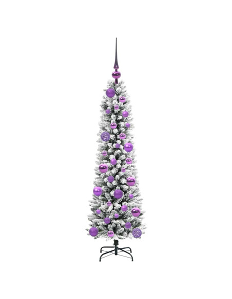 Albero di Natale artificiale con 150 LED Verde e bianco 120 cm