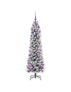 Albero di Natale artificiale con 300 LED Verde e bianco 180 cm