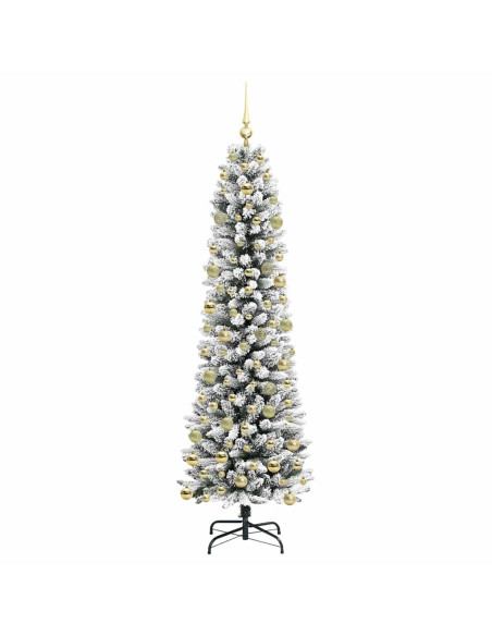 AlberodiNataleartificiale with LEDs Bianco 210cm PVC