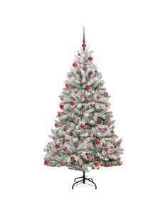 Albero di Natale artificiale Verde e Bianco 180 cm
