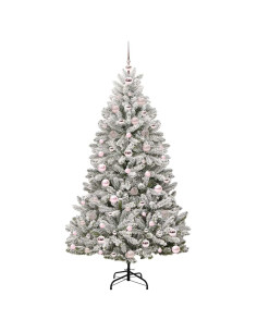 Albero di Natale artificiale Verde e Bianco 180 cm