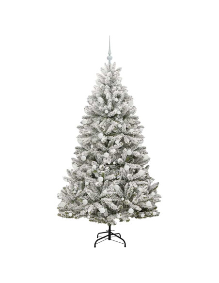 Albero di Natale artificiale Verde e Bianco 180 cm