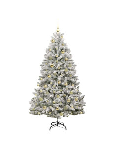 Albero di Natale artificiale Verde e Bianco 180 cm